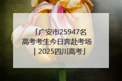 广安市25947名高考考生今日奔赴考场｜2025四川高考