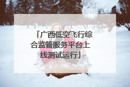 广西低空飞行综合监管服务平台上线测试运行