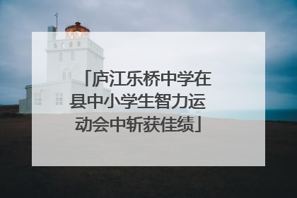庐江乐桥中学在县中小学生智力运动会中斩获佳绩