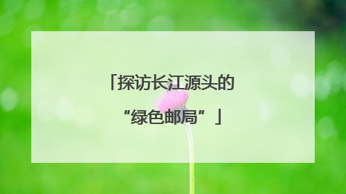 探访长江源头的“绿色邮局”