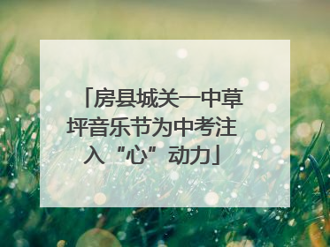 房县城关一中草坪音乐节为中考注入“心”动力