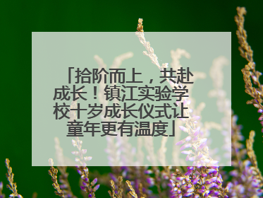 拾阶而上，共赴成长！镇江实验学校十岁成长仪式让童年更有温度