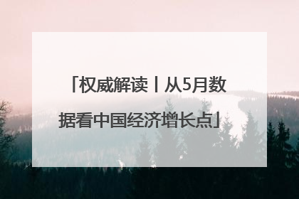 权威解读丨从5月数据看中国经济增长点