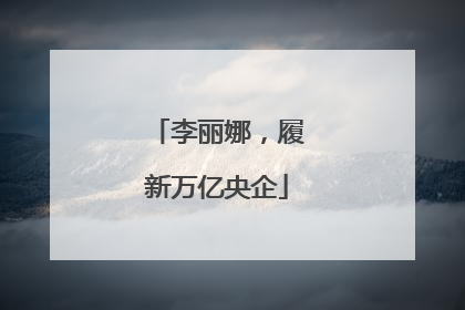 李丽娜，履新万亿央企