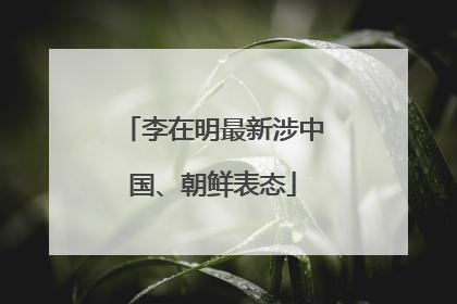 李在明最新涉中国、朝鲜表态