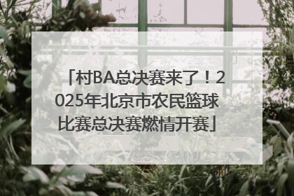 村BA总决赛来了！2025年北京市农民篮球比赛总决赛燃情开赛