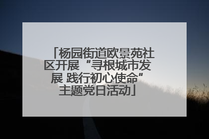 杨园街道欧景苑社区开展“寻根城市发展 践行初心使命”主题党日活动