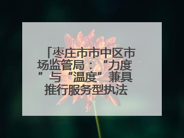 枣庄市市中区市场监管局：“力度”与“温度”兼具 推行服务型执法新范式