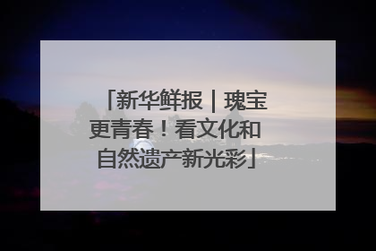 新华鲜报｜瑰宝更青春！看文化和自然遗产新光彩