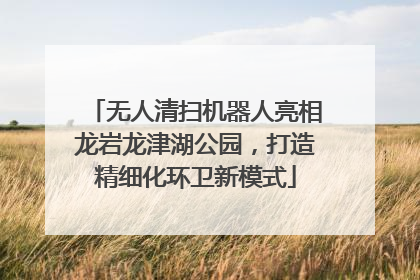 无人清扫机器人亮相龙岩龙津湖公园，打造精细化环卫新模式