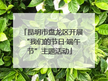 昆明市盘龙区开展“我们的节日·端午节”主题活动