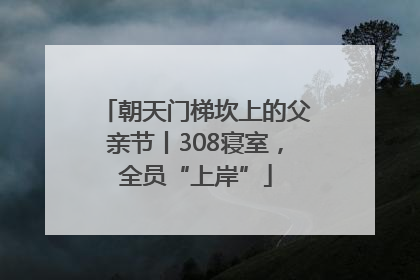 朝天门梯坎上的父亲节丨308寝室，全员“上岸”