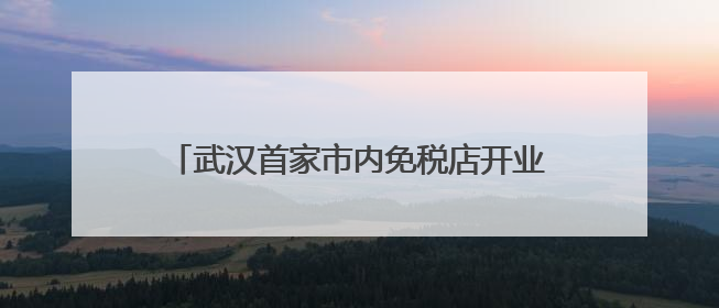 武汉首家市内免税店开业，免退税经济或成新风潮