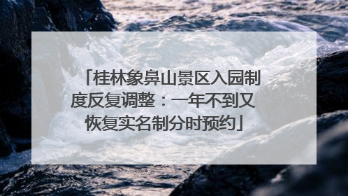 桂林象鼻山景区入园制度反复调整：一年不到又恢复实名制分时预约