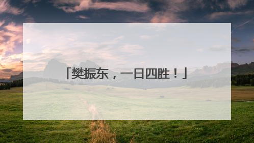 樊振东，一日四胜！