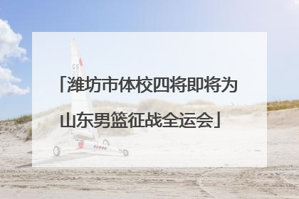 潍坊市体校四将即将为山东男篮征战全运会
