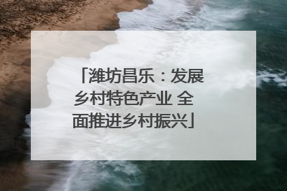 潍坊昌乐：发展乡村特色产业 全面推进乡村振兴