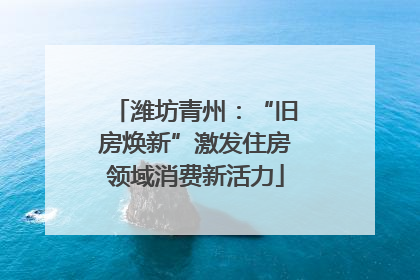 潍坊青州：“旧房焕新”激发住房领域消费新活力