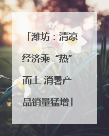 潍坊：清凉经济乘“热”而上 消暑产品销量猛增