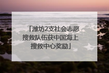 潍坊2支社会志愿搜救队伍获中国海上搜救中心奖励
