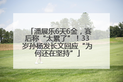 潘展乐6天6金，赛后称“太累了”！33岁孙杨发长文回应“为何还在坚持”