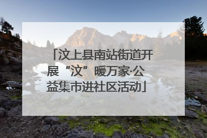 汶上县南站街道开展“汶”暖万家·公益集市进社区活动