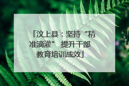 汶上县：坚持“精准滴灌” 提升干部教育培训成效