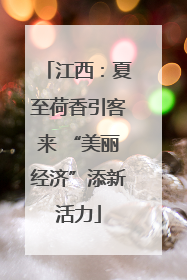 江西：夏至荷香引客来 “美丽经济”添新活力