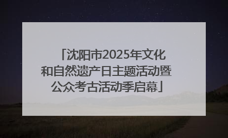 沈阳市2025年文化和自然遗产日主题活动暨公众考古活动季启幕