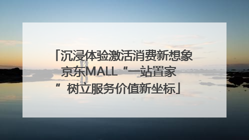 沉浸体验激活消费新想象 京东MALL“一站置家”树立服务价值新坐标