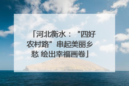 河北衡水：“四好农村路”串起美丽乡愁 绘出幸福画卷