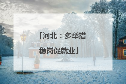 河北：多举措稳岗促就业