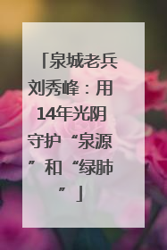 泉城老兵刘秀峰：用14年光阴守护“泉源”和“绿肺”