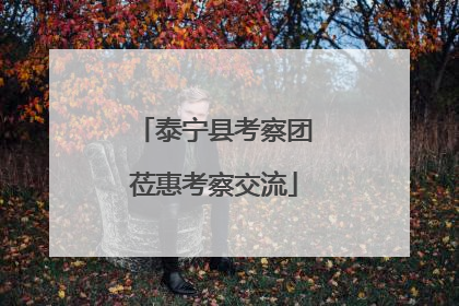 泰宁县考察团莅惠考察交流