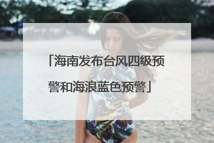 海南发布台风四级预警和海浪蓝色预警