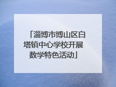 淄博市博山区白塔镇中心学校开展数学特色活动