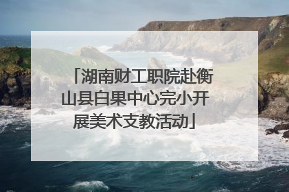 湖南财工职院赴衡山县白果中心完小开展美术支教活动