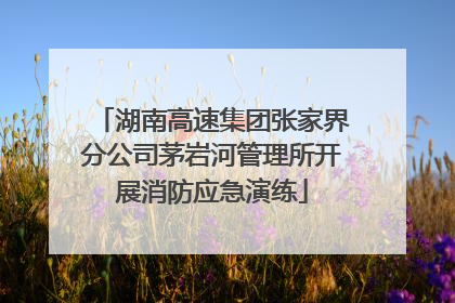 湖南高速集团张家界分公司茅岩河管理所开展消防应急演练