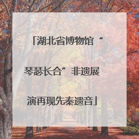 湖北省博物馆“琴瑟长合”非遗展演再现先秦遗音
