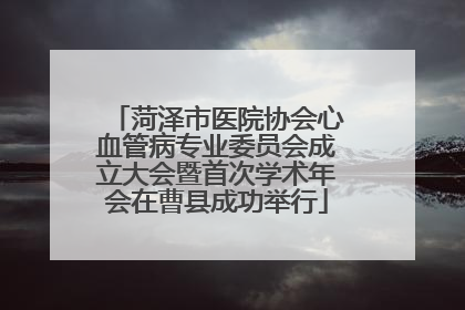 菏泽市医院协会心血管病专业委员会成立大会暨首次学术年会在曹县成功举行