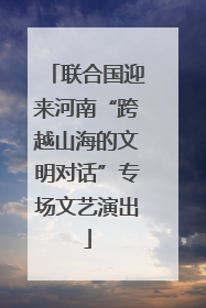 联合国迎来河南“跨越山海的文明对话”专场文艺演出