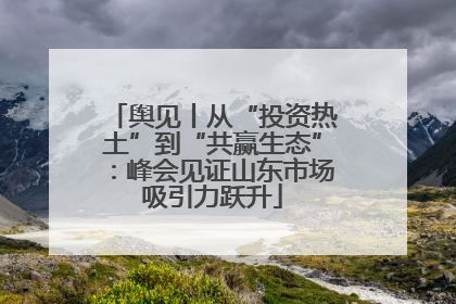舆见丨从“投资热土”到“共赢生态”：峰会见证山东市场吸引力跃升