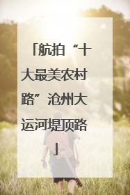 航拍“十大最美农村路”沧州大运河堤顶路