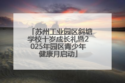 苏州工业园区斜塘学校十岁成长礼暨2025年园区青少年健康月启动