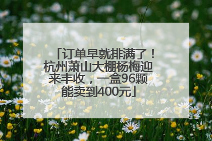 订单早就排满了！杭州萧山大棚杨梅迎来丰收，一盒96颗能卖到400元