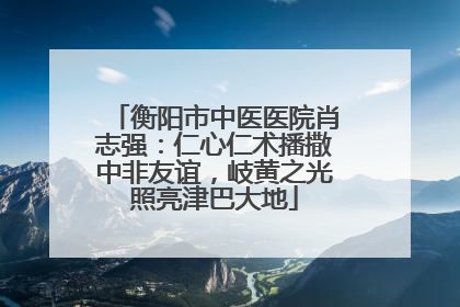 衡阳市中医医院肖志强：仁心仁术播撒中非友谊，岐黄之光照亮津巴大地