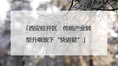 西安经开区：传统产业转型升级按下“快进键”
