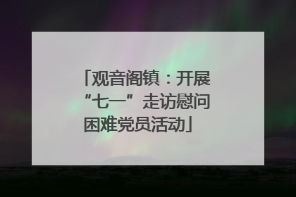 观音阁镇：开展“七一”走访慰问困难党员活动