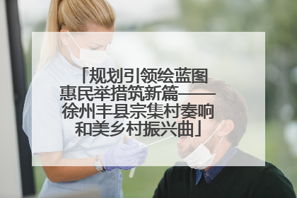 规划引领绘蓝图 惠民举措筑新篇——徐州丰县宗集村奏响和美乡村振兴曲