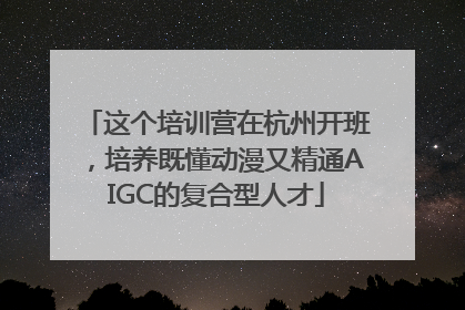 这个培训营在杭州开班，培养既懂动漫又精通AIGC的复合型人才